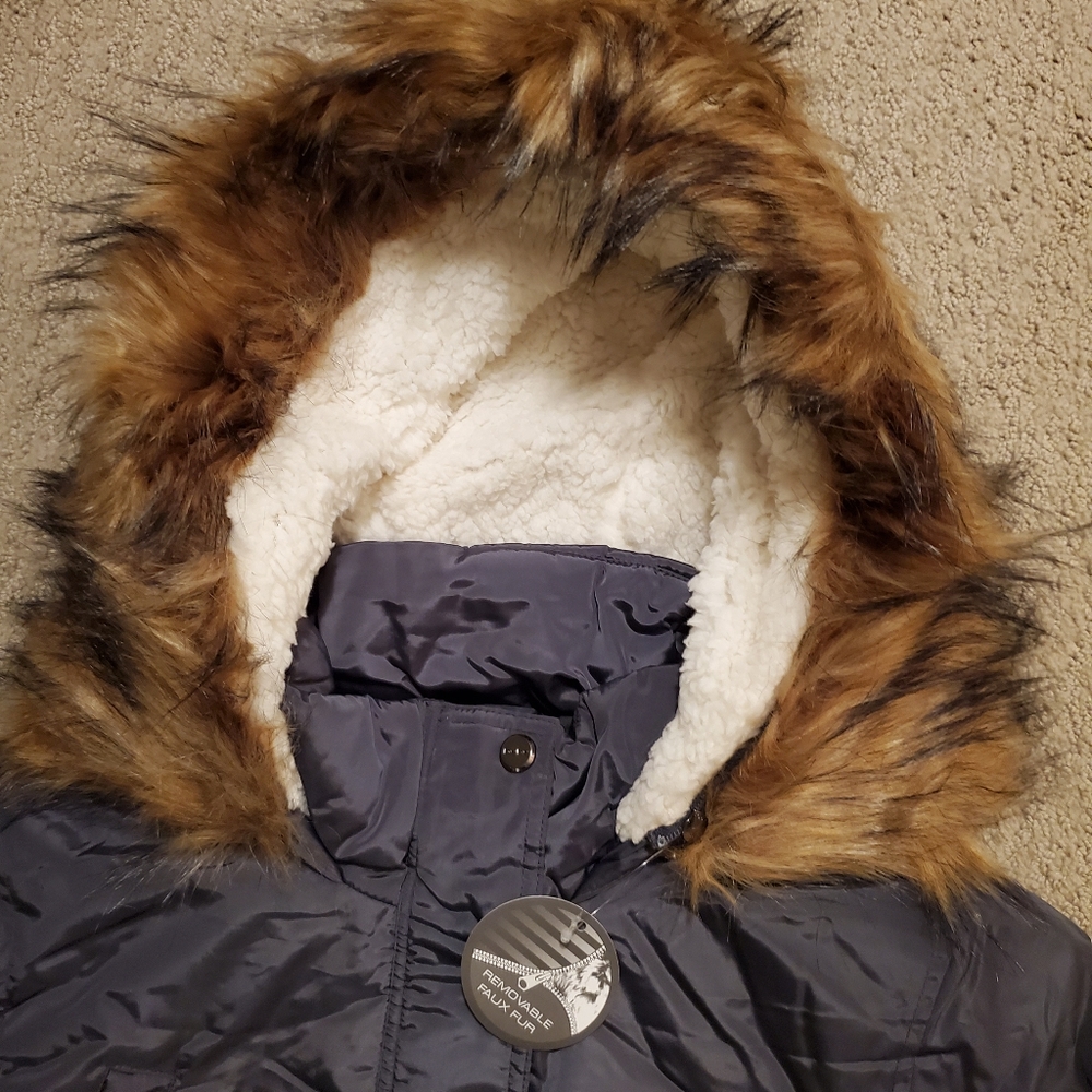 🏷NWT Charcoal BEBE Hooded Anorak - Picture 9 of 9